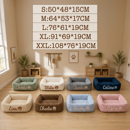 Personalized Fluffy Cloud Dog Bed with Soft Bolsters