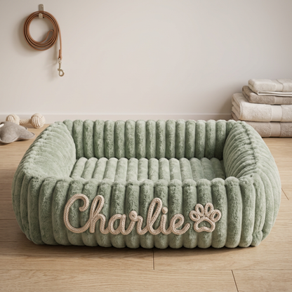 Personalized Fluffy Cloud Dog Bed with Soft Bolsters