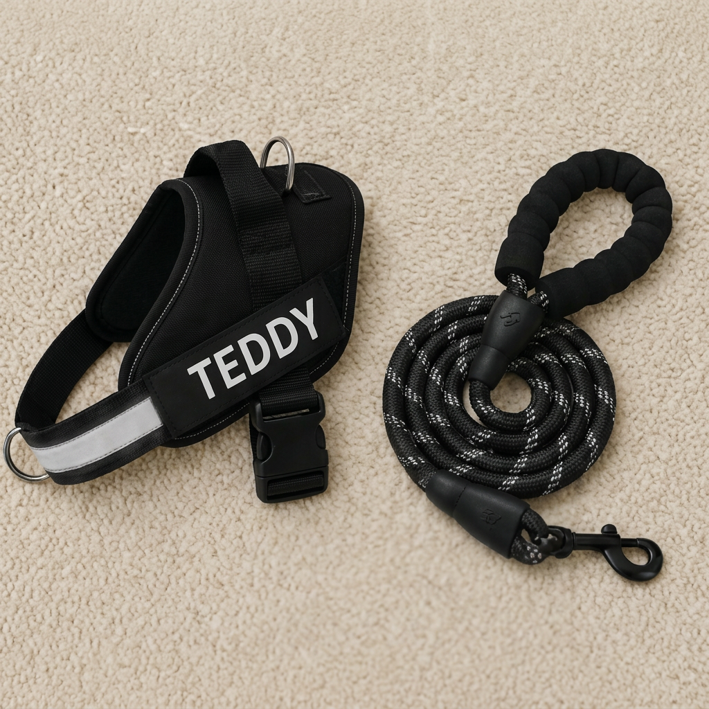 Personalized No-Pull Dog Harness with Front D-Ring – Designed for Neck & Shoulder Relief