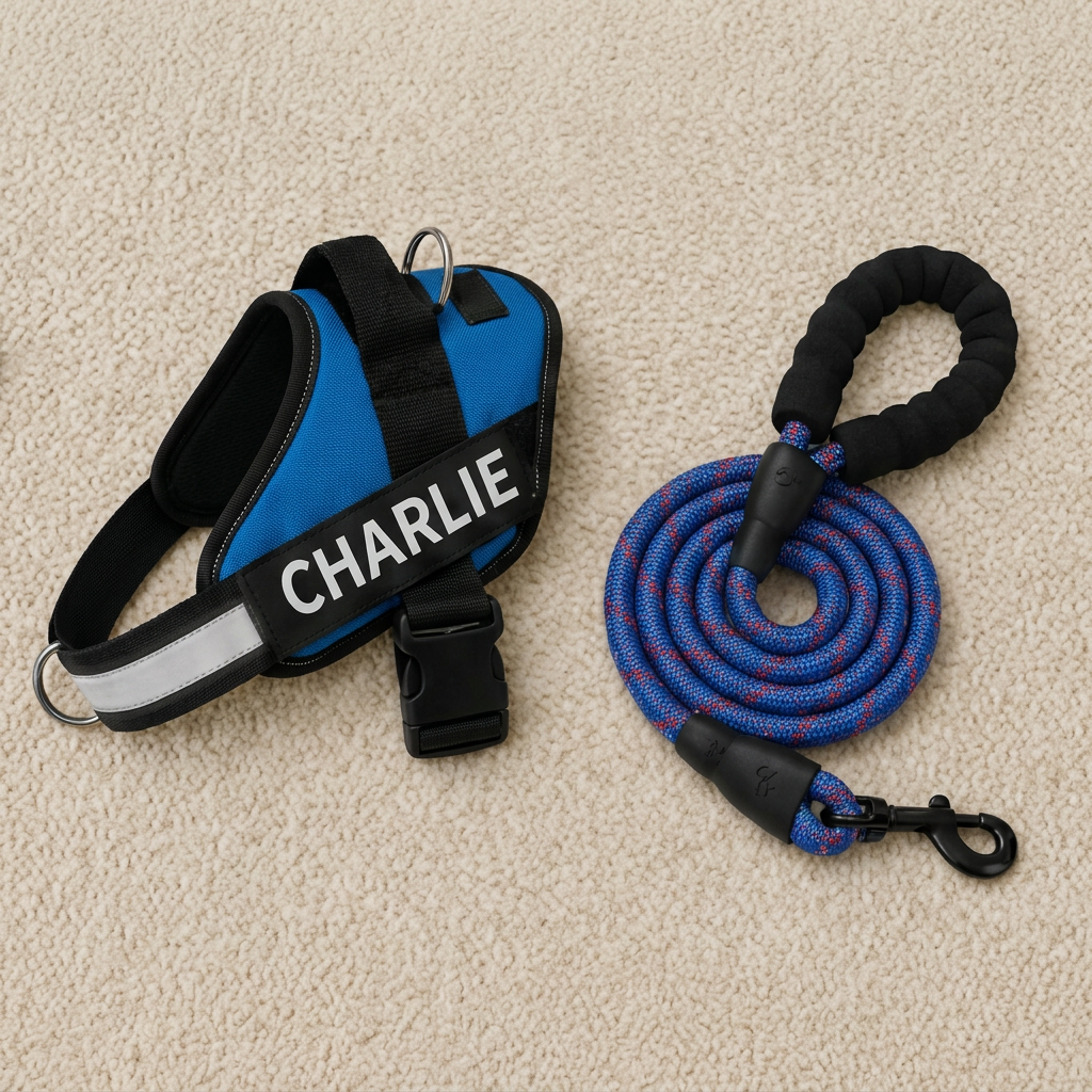 Personalized No-Pull Dog Harness with Front D-Ring – Designed for Neck & Shoulder Relief