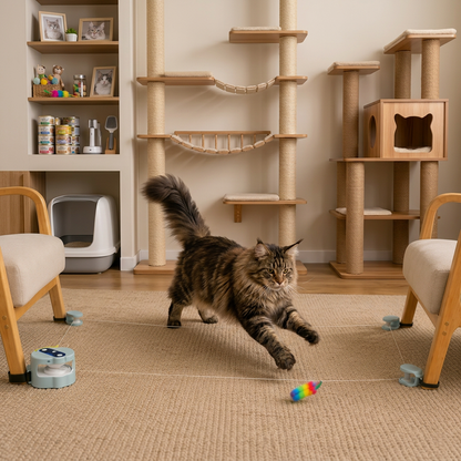 Automatic Cat Chasing Track Toy