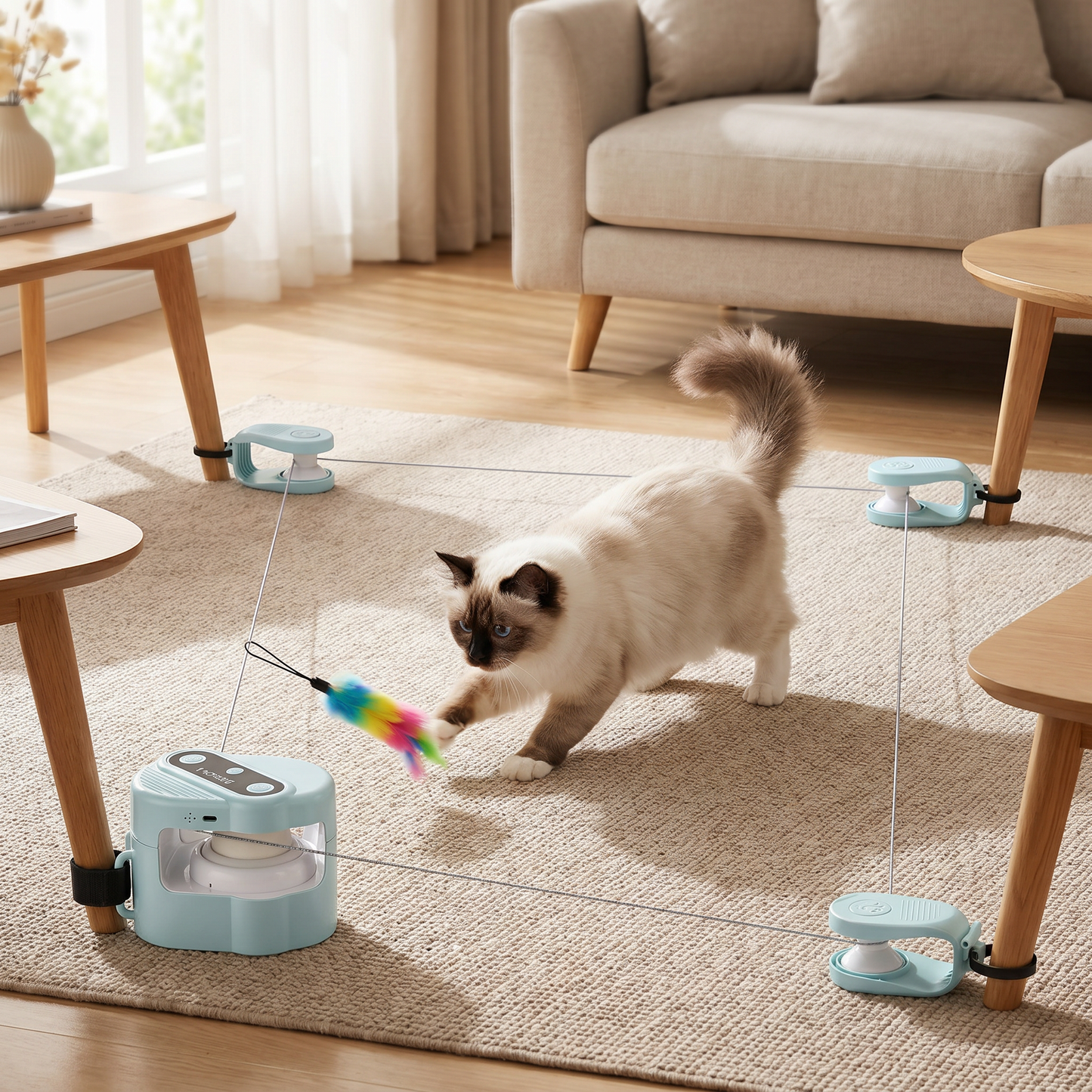 Automatic Cat Chasing Track Toy