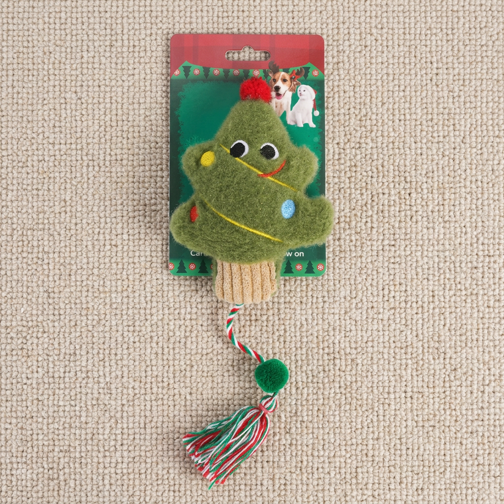 Christmas Catnip Rope Teaser Cat Toy