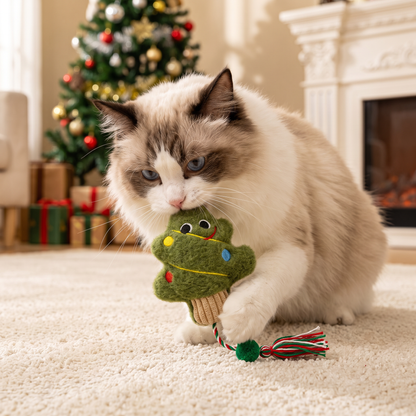 Christmas Catnip Rope Teaser Cat Toy