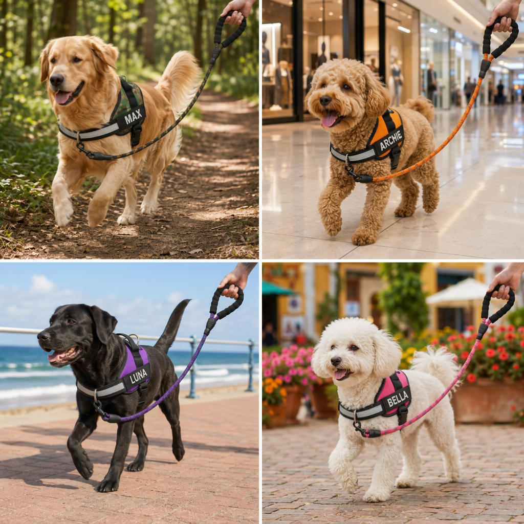 Personalized No-Pull Dog Harness with Front D-Ring – Designed for Neck & Shoulder Relief