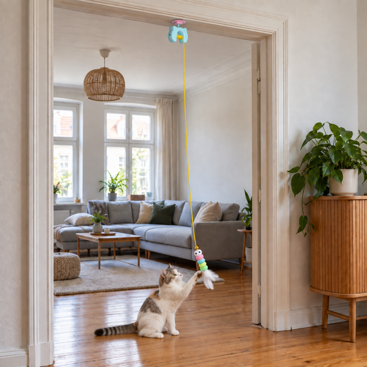 Rechargeable Hanging Door Cat Toy with Interactive Flying Feather