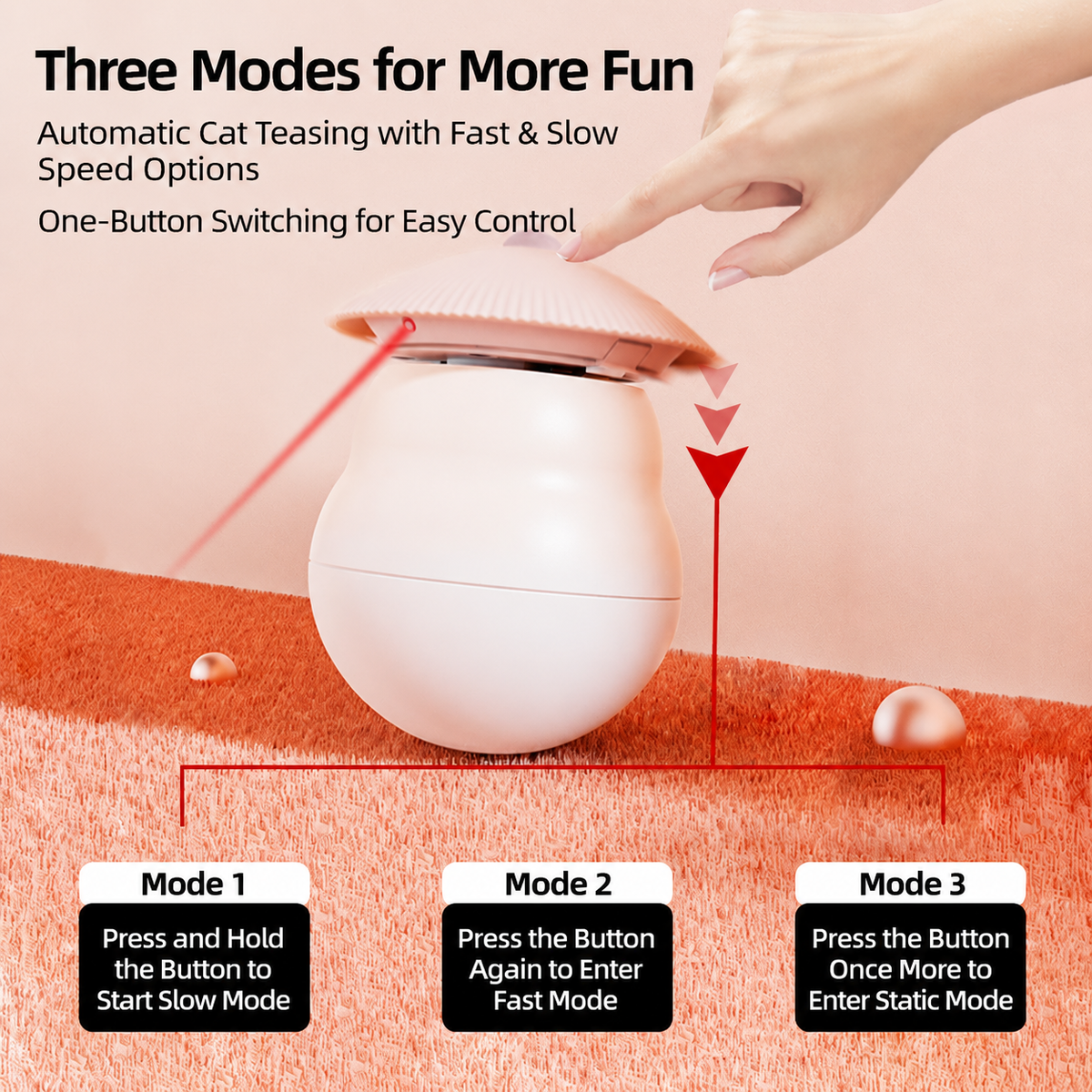 Automatic Motion-Activated Cat Laser Toy