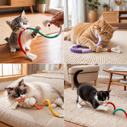 Natural cat chew rope – robust, promotes dental hygiene and reduces stress