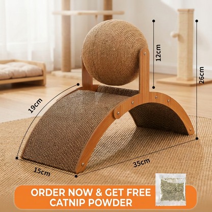 Interactive Ferris Wheel Cat Scratcher with Spinning Jute Ball