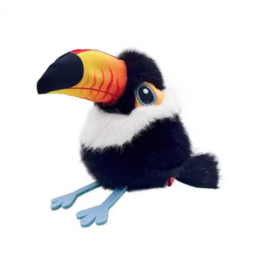 Fluttering and chirping bird cat toy