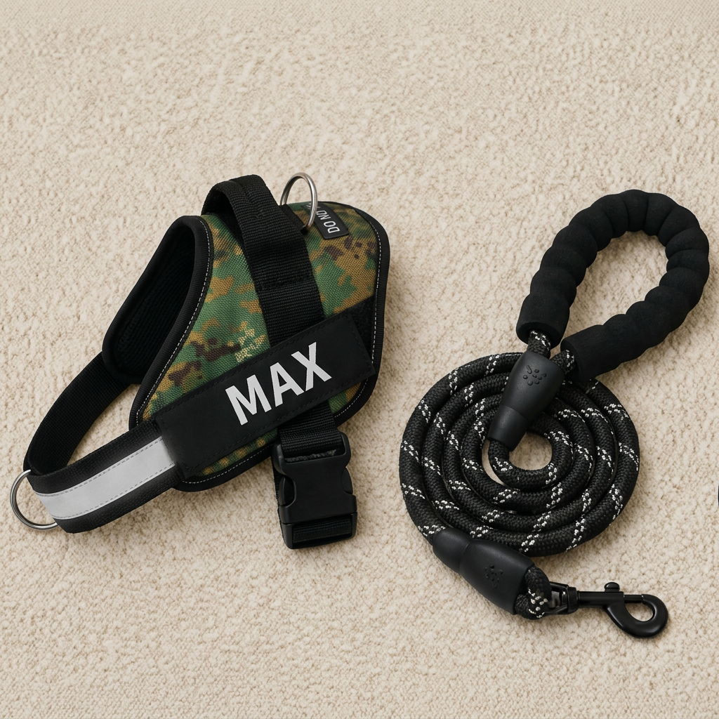 Personalized No-Pull Dog Harness with Front D-Ring – Designed for Neck & Shoulder Relief