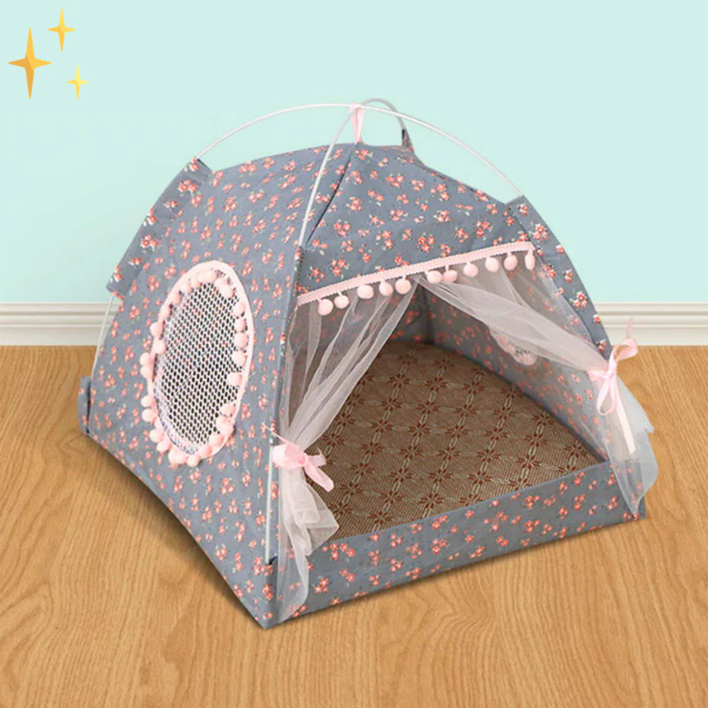 Cozy Retreat Pet Tent with CurtainS