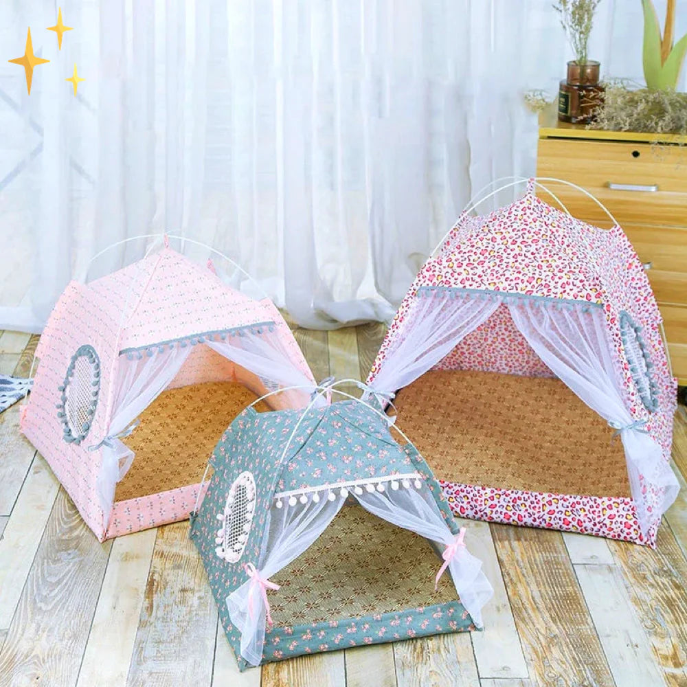 Cozy Retreat Pet Tent with CurtainS