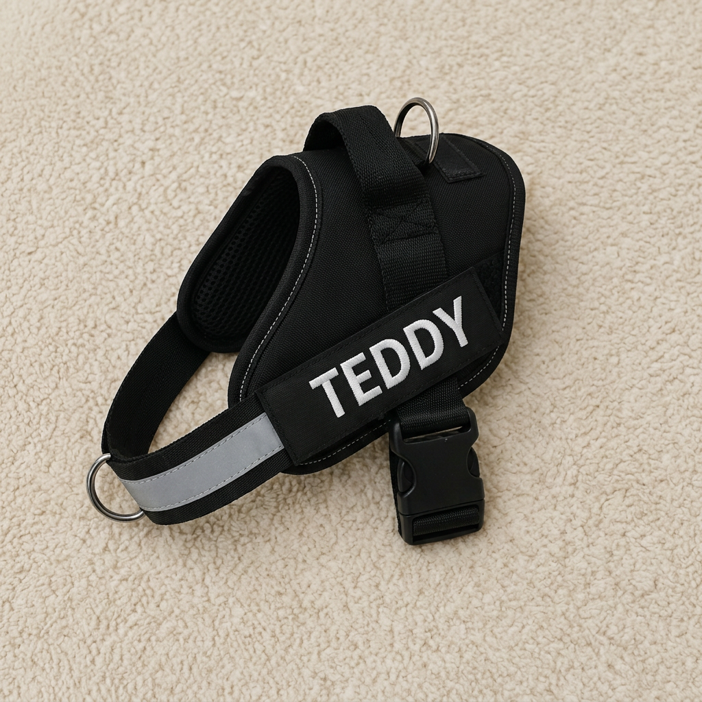 Personalized No-Pull Dog Harness with Front D-Ring – Designed for Neck & Shoulder Relief