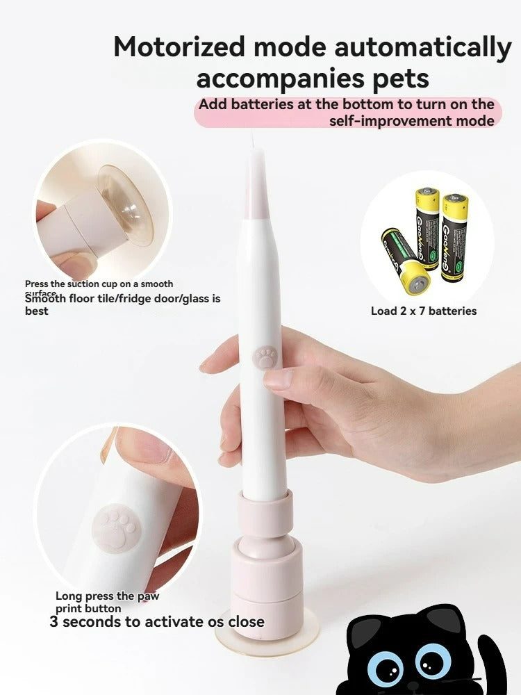 Suction cup stick butterfly toy for cats