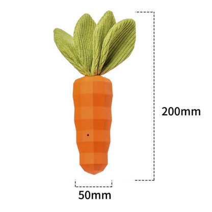 Eco-Friendly Natural Rubber Carrot for Dogs