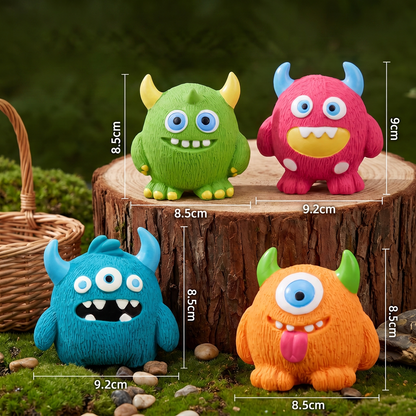 Durable Eco-Friendly Monster Teeth Cleaning Latex Squeaky Dog Toy