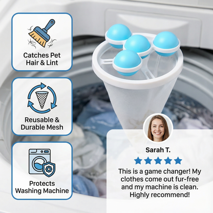 Pet Hair Laundry Filter for Washing Machines – Reusable Mesh Catcher