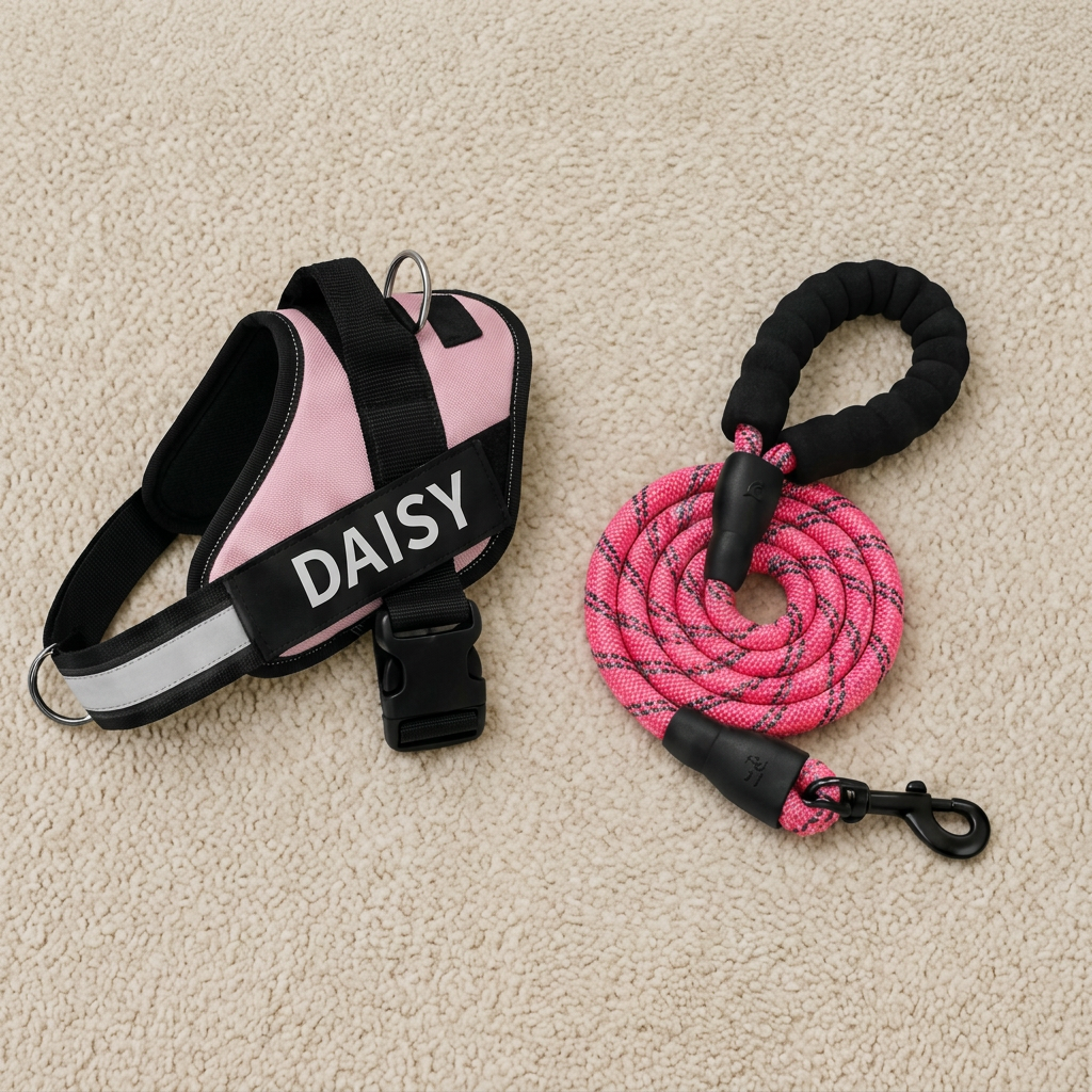 Personalized No-Pull Dog Harness with Front D-Ring – Designed for Neck & Shoulder Relief