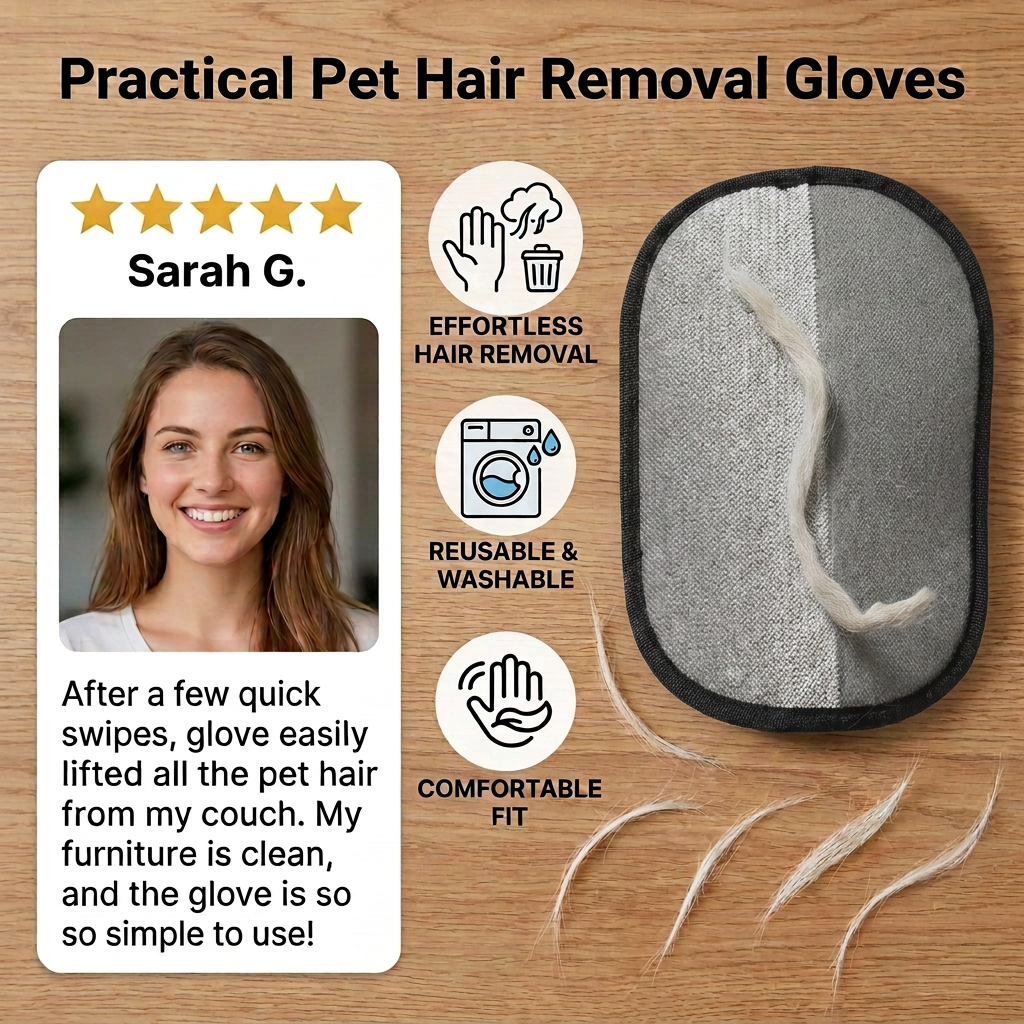 Practical Pet Hair Removal Glove