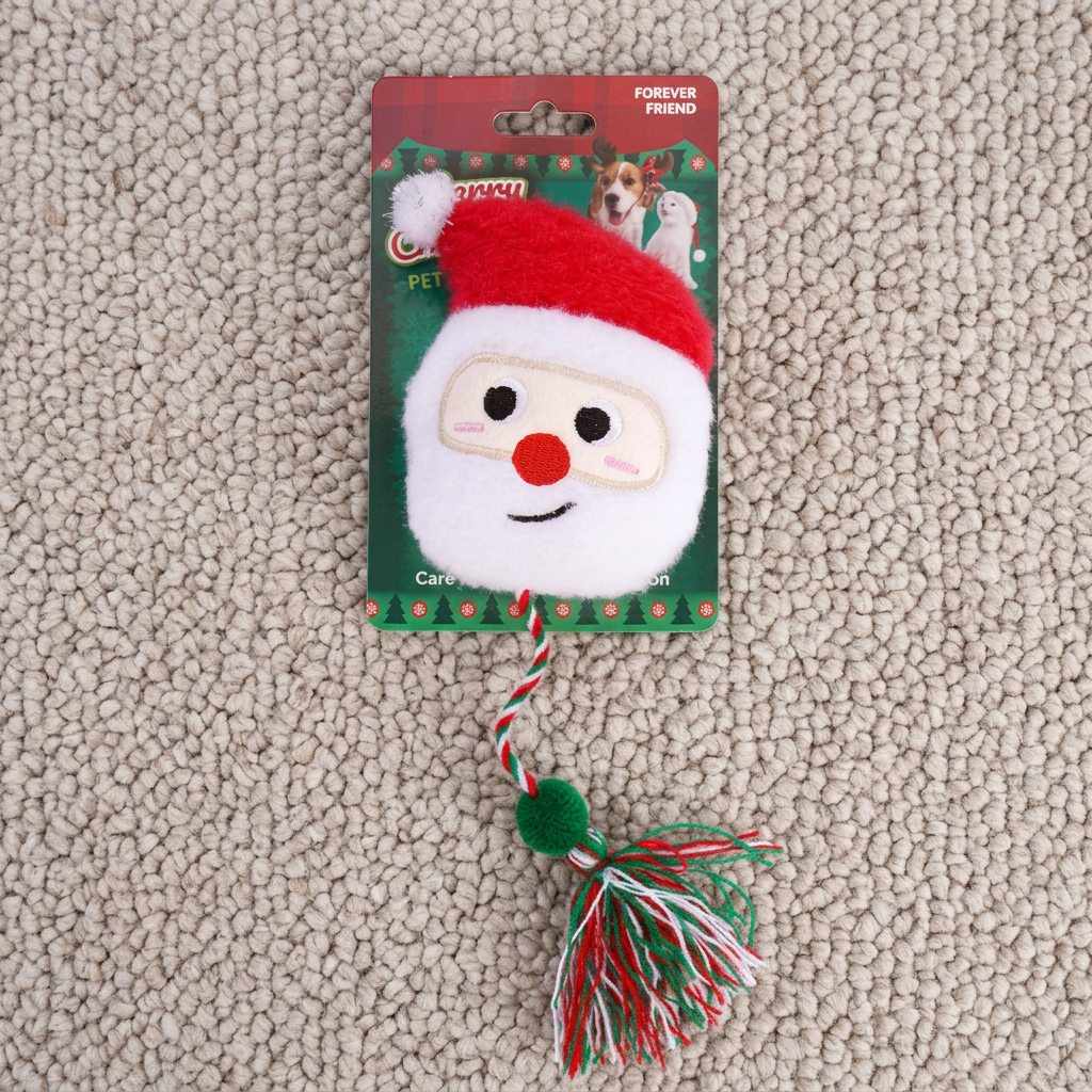 Christmas Catnip Rope Teaser Cat Toy