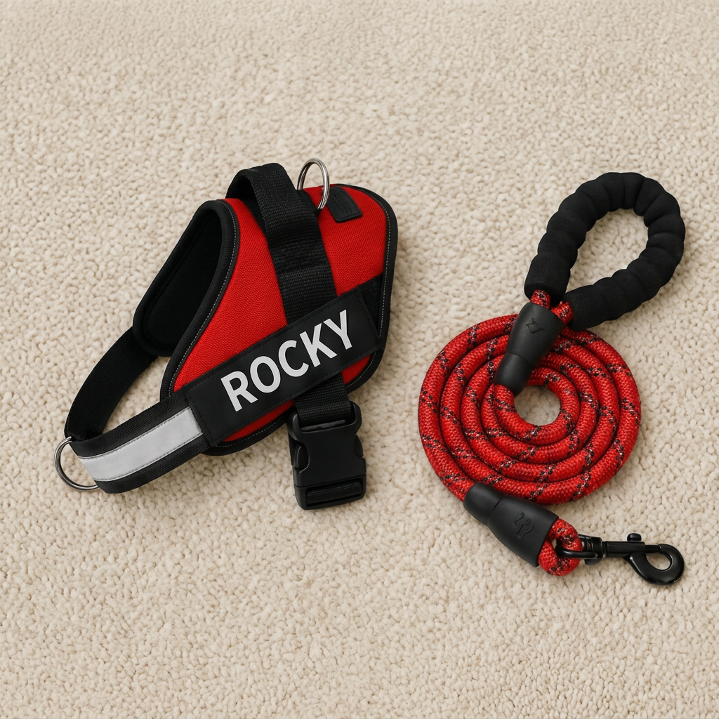 Personalized No-Pull Dog Harness with Front D-Ring – Designed for Neck & Shoulder Relief
