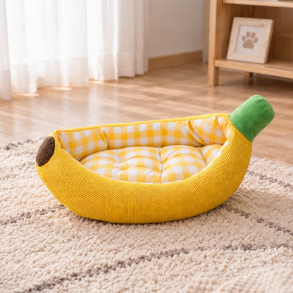 Banana-Shaped Cozy Pet Bed for Dogs