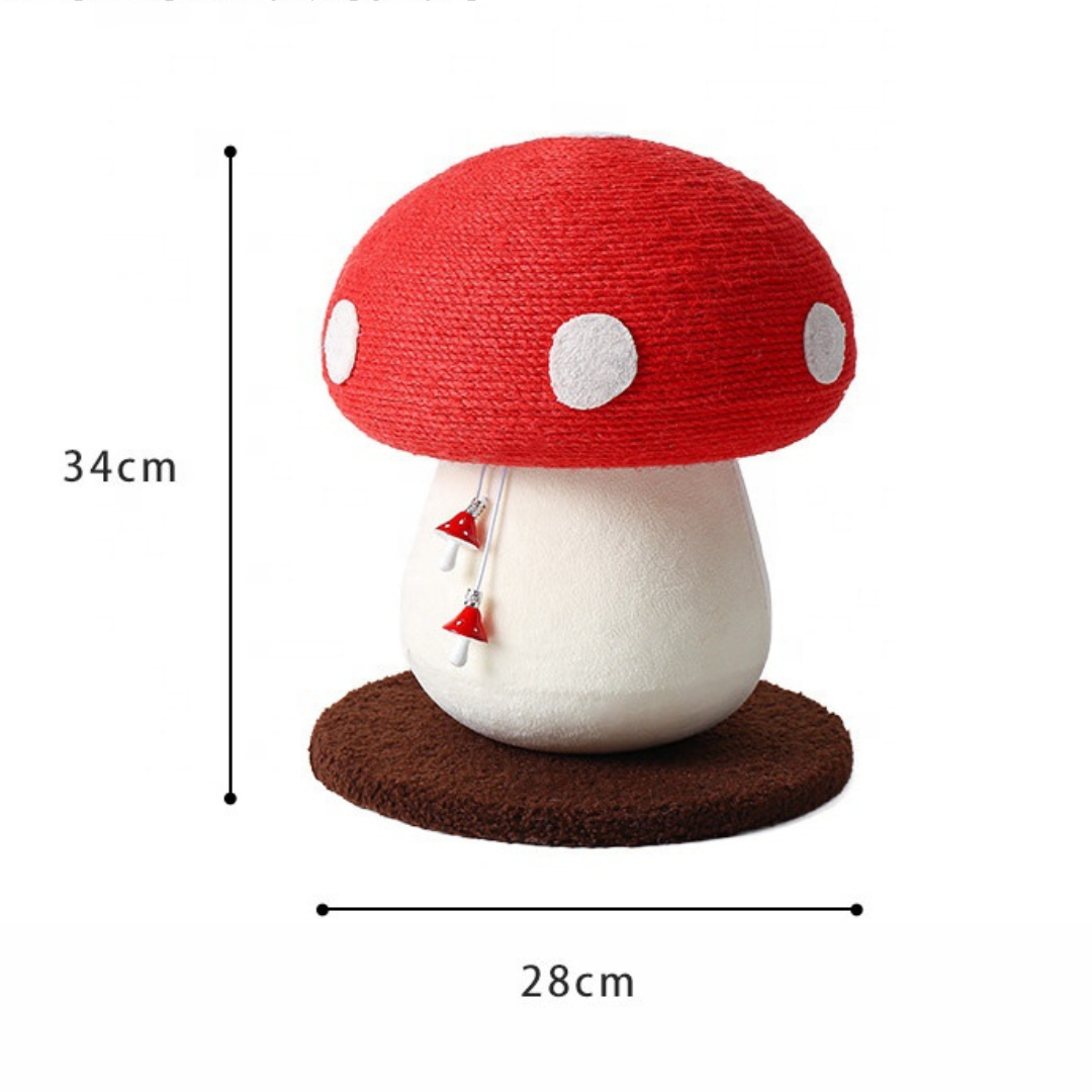 Sisal Fly Agaric Mushroom Cat Scratching Post