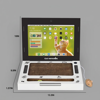 Cardboard Laptop Cat Scratcher & Interactive Toy