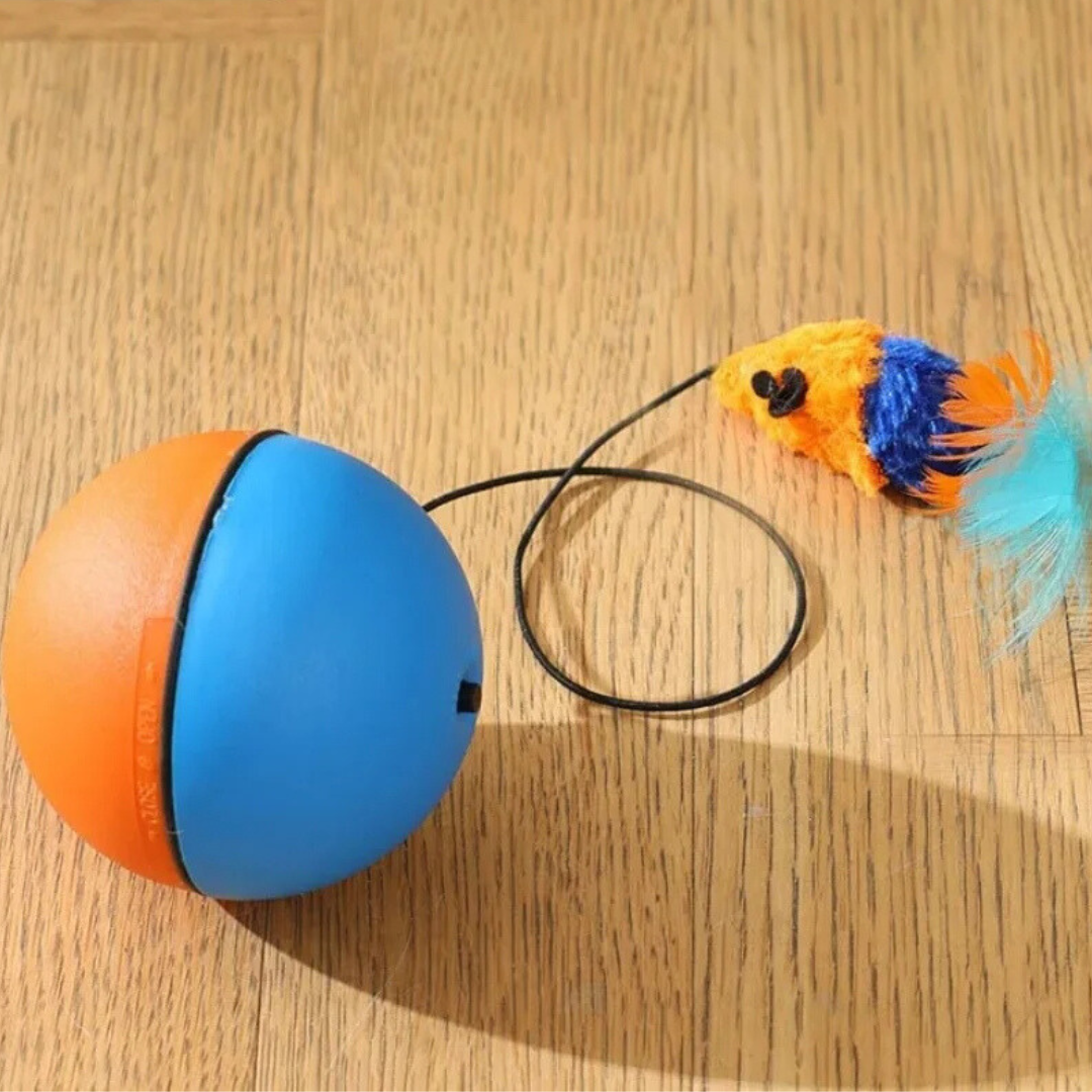 Cat turbo ball with tail toy