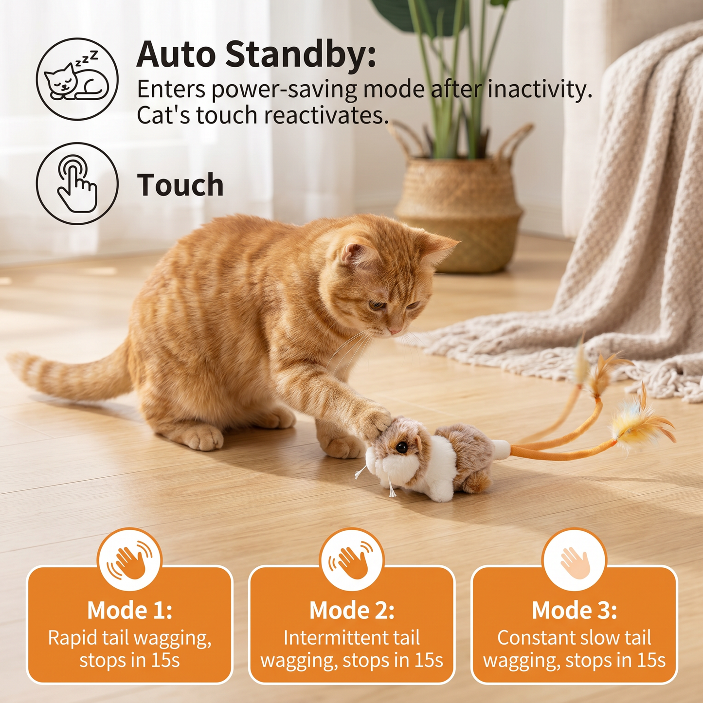 Wiggle Tail Mouse Cat Toy