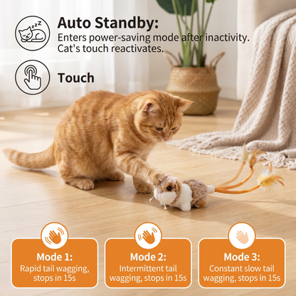 Wiggle Tail Mouse Cat Toy