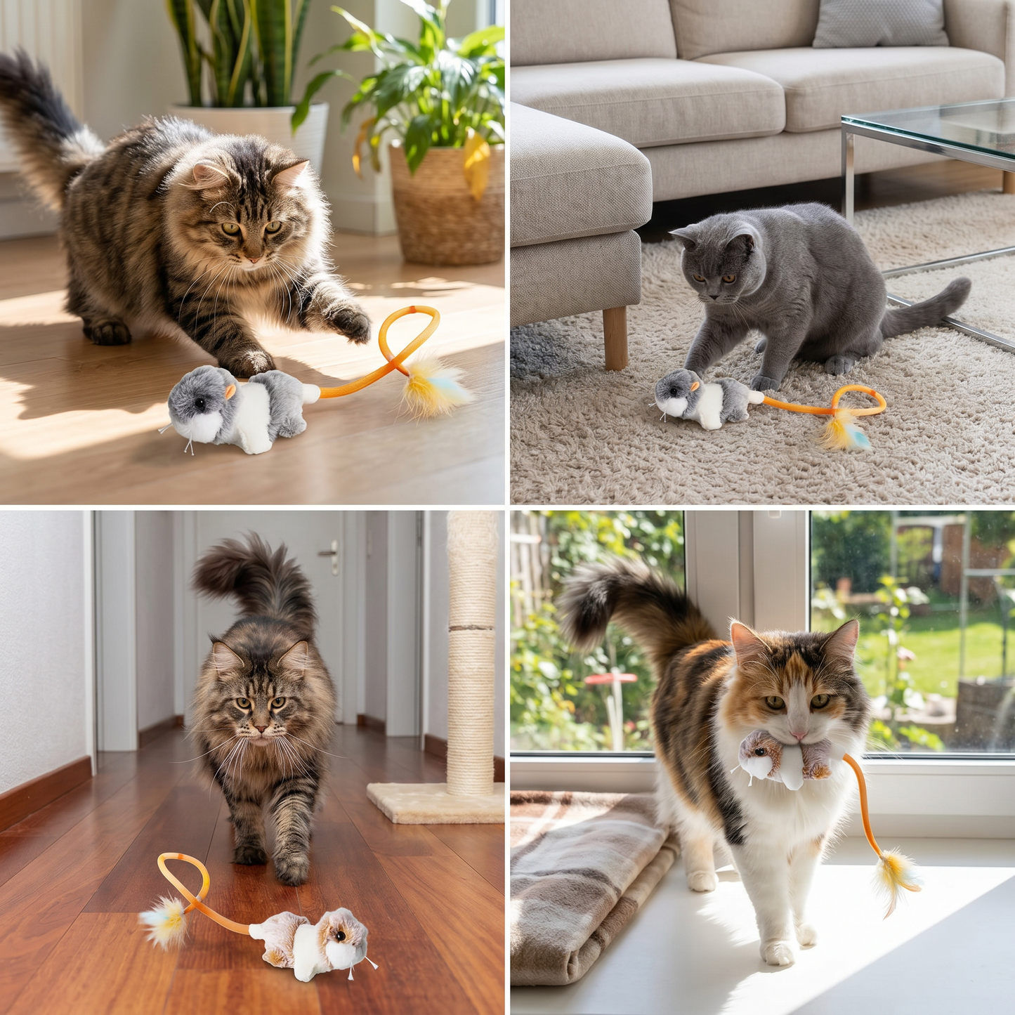 Wiggle Tail Mouse Cat Toy