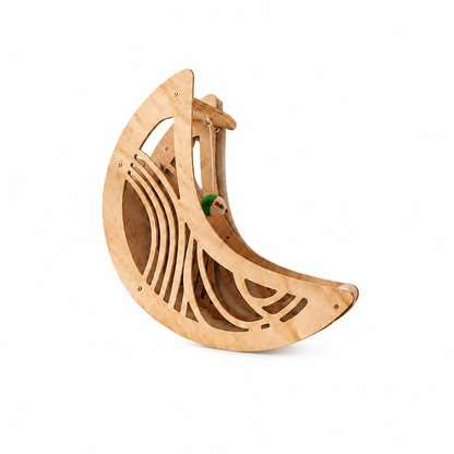 Modern Wooden Moon & Star Wall-Mounted Cat Climbing Shelves & Bed Set