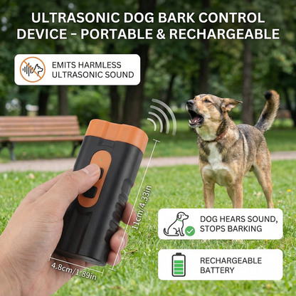 Ultrasonic Dog Bark Control Device – Portable & Rechargeable