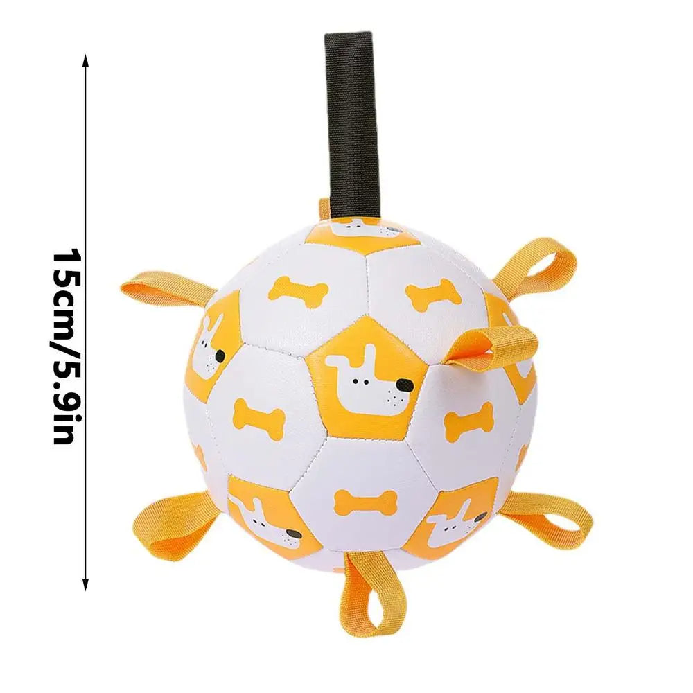 Dog Ball Toy with Integrated Pull Ropes