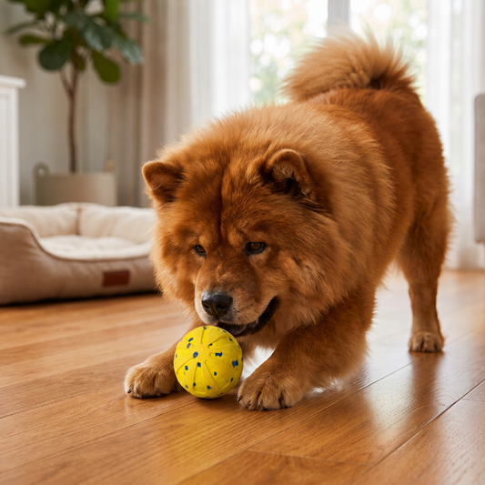 Interactive Rechargeable Dog Ball – Smart Rolling & Dental Chew Toy