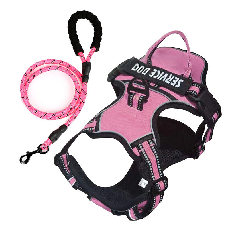 Pink service dog harness best sale